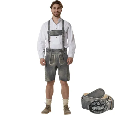 tectake® Lederhose Joshua