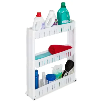 tectake® Nischenregal, 3 Ebenen, leicht zu reinigen, 54 x 12 x 71 cm