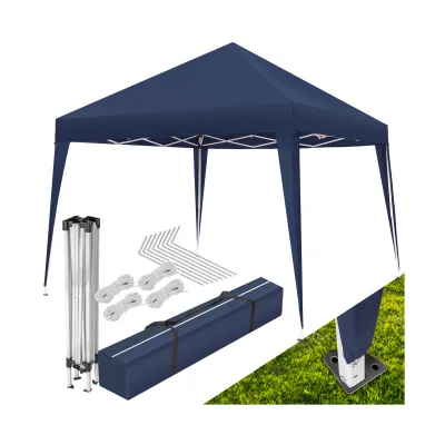 tectake® Pavillon, 3 x 3 m, höhenverstellbare Füße, inklusive Spannseile, Heringe und Tragetasche