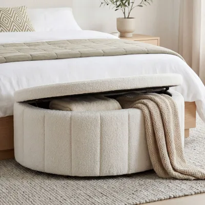 tectake Truhenbank Taupe 108x40x48 cm