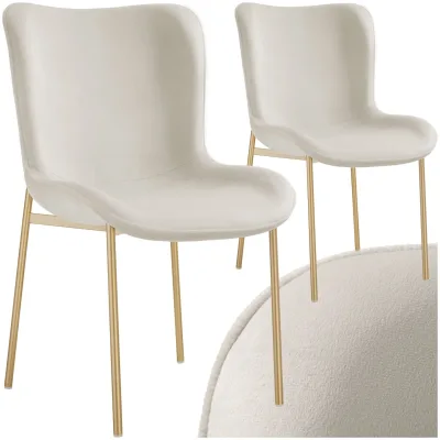 tectake® Polsterstuhl, ergonomische Form mit hoher Rückenlehne, bodenschonende Kunststoffkappen, 54 x 62 x 90 cm