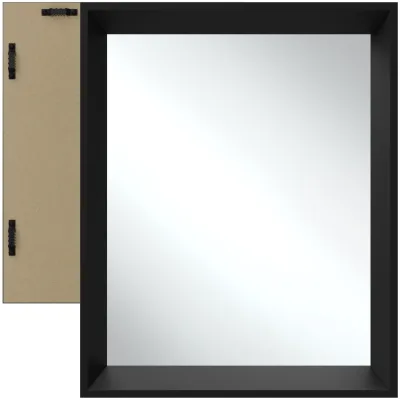 tectake® Rechteckiger Wandspiegel, 40,6 x 3,8 x 50,8 cm, 1,8 mm dickes Glas, integrierte Befestigungshaken