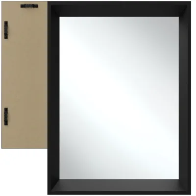 tectake® Rechteckiger Wandspiegel, 50 x 3,8 x 70 cm, 1,8 mm dickes Glas, integrierte Befestigungshaken