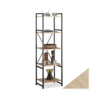 tectake® Regal, Industrial Style, mit 5 Ebenen, inklusive Kippschutz, 47,5 x 34,5 x 151,5 cm