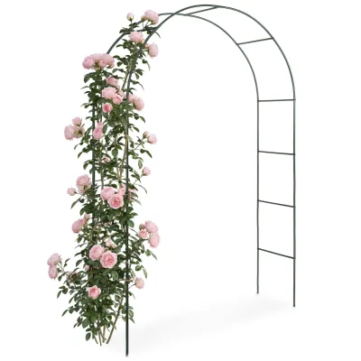tectake® Rosenbogen, aus Stahl, stabiler Halt, 140 x 40 x 240 cm