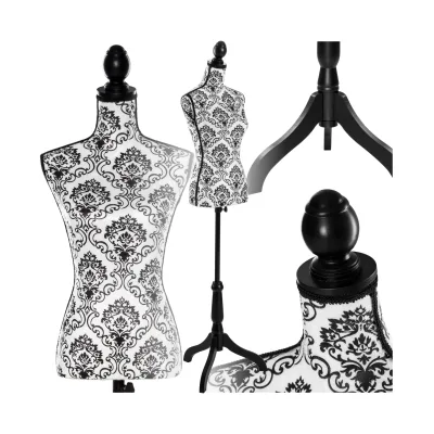 tectake® Schneiderpuppe, Torso, aus Schaumstoff, höhenverstellbar, 133 - 168 cm