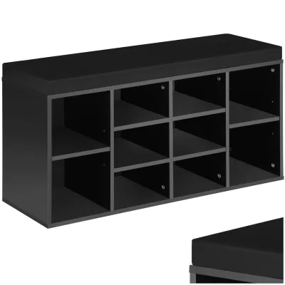 tectake® Schuhschrank, für 10 Paar Schuhe, 2 verstellbare Zwischenböden, 103,5 x 48 x 30 cm
