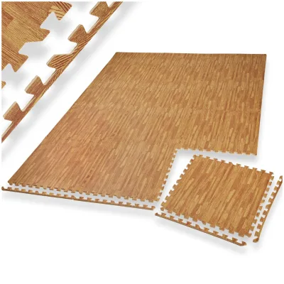 tectake® Schutzmattenset, 24-teilig mit 48 Randstücken, weich und rutschfest, leichte Reinigung und flexibel erweiterbar
