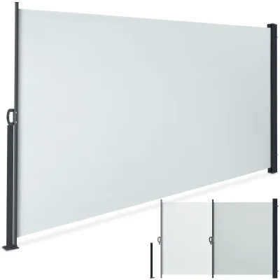 tectake® Seitenmarkise, 200 x 300 cm, Schutz vor Sonne und Wind, ausziehbar, mit Aufrollmechanismus