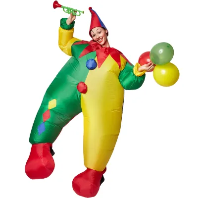 tectake® Selbstaufblasbares Kostüm Clown