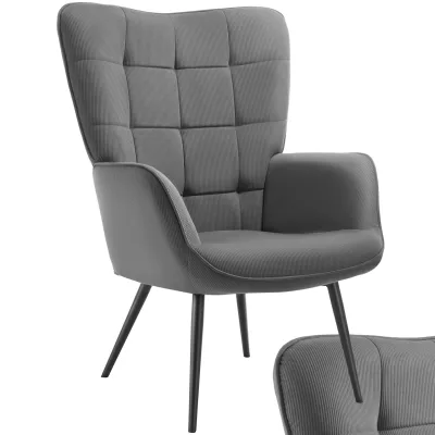 tectake® Sessel, gepolstert, runde Stahlbeine, 72 x 76 x 100,5 cm