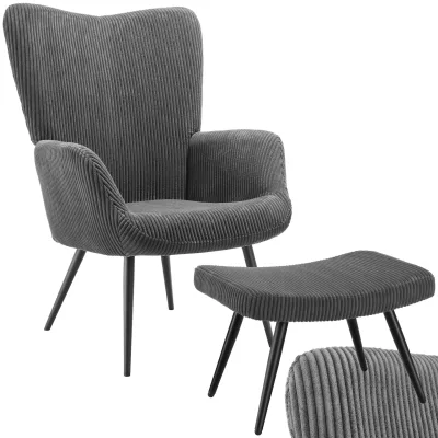 tectake® Sessel, gepolstert, runde Stahlbeine, 72 x 76 x 100,5 cm