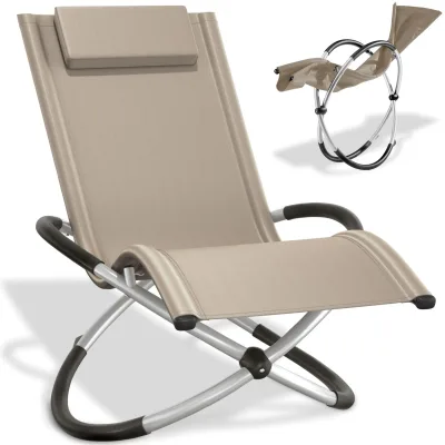 tectake® Sonnenliege, mit Textilene, Belastbarkeit 150 kg, 150 x 73 x 93 cm