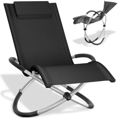 tectake® Sonnenliege, mit Textilene, Belastbarkeit 150 kg, 150 x 73 x 93 cm