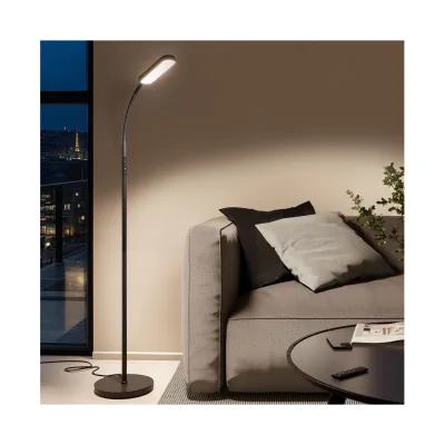 tectake® Stehlampe, 5 Lichtmodi, LED, 12 W, flexibler Schwanenhals, 22 x 176 cm