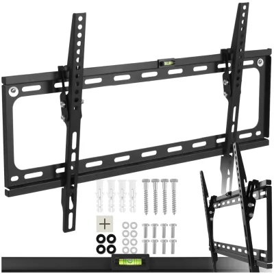 tectake® TV Wandhalterung, für 32 - 100 Zoll (81 - 254 cm), neigbar und stufenlos breitenverstellbar, bis 70 kg