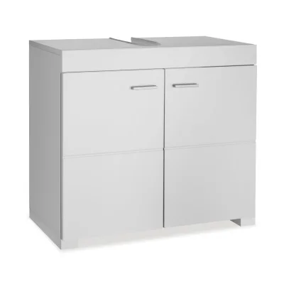 tectake® Waschbeckenunterschrank, 2 geräumige Fächer, 2 leichtgängige Flügeltüren, 60 x 35 x 56 cm