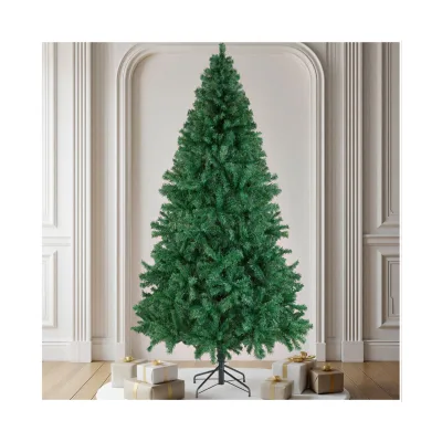 tectake® Weihnachtsbaum , künstlich in Grün, mit dichten Nadeln, formbar mit viel Volumen, pulverbeschichteter Metallständer mit Kunststoffkappen