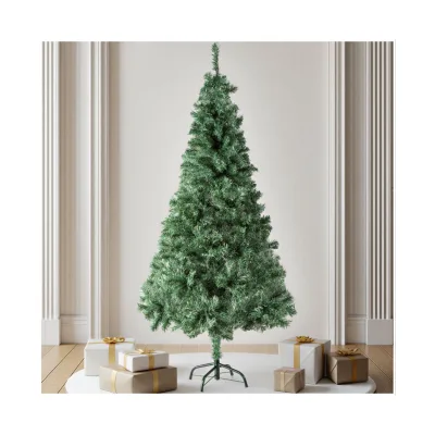 tectake® Weihnachtsbaum, verschiedene Größen, künstlich in Grün, formbar mit viel Volumen, inklusive Metallständer mit Kunststoffkappen