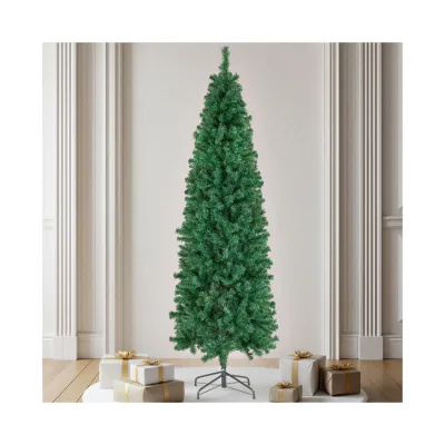 tectake® Weihnachtsbaum, verschiedene Größen, künstlich in Grün, mit dichten Nadeln, formbar mit viel Volumen, pulverbeschichteter Metallständer mit Kunststoffkappen