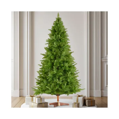 tectake® Weihnachtsbaum , verschiedene Größen, künstlich in Grün, PVC- und Spritzgussnadeln, formbar mit viel Volumen, klappbarer Baumständer aus Holz