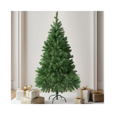 tectake® Weihnachtsbaum, verschiedene Größen, künstlich, Spritzguss, formbar mit viel Volumen, inklusive Metallständer mit Kunststoffkappen
