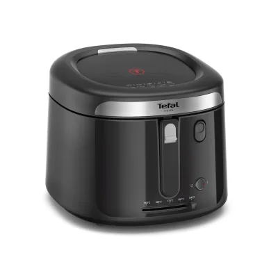 TEFAL FF2528 Vision Fritteuse (2,1 L Öl-Volumen, 1,2 kg Fassungsvermögen, 1900 W, GrandView-Technologie, extra großes Sichtfenster)