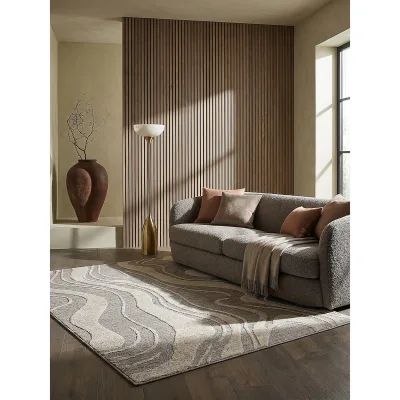 Teppich abstrakt Grau 120 x 165 cm - LEAM   Kadima Design