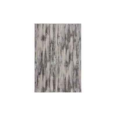Teppich abstrakt Silber 80 x 150 cm - ZENNOR   Kadima Design