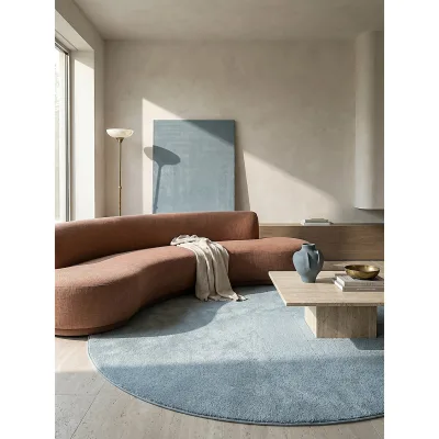 Teppich Antirutsch Blau 200x200 cm - ALDAN   Kadima Design