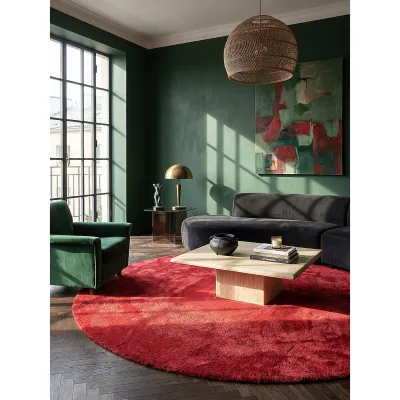 Teppich Antirutsch Rot 200x200 cm - ALDAN   Kadima Design