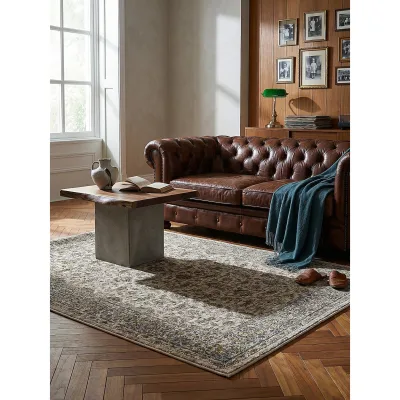 Teppich floral Erdtöne-Grün 120 x 160 cm - ADUR   Kadima Design
