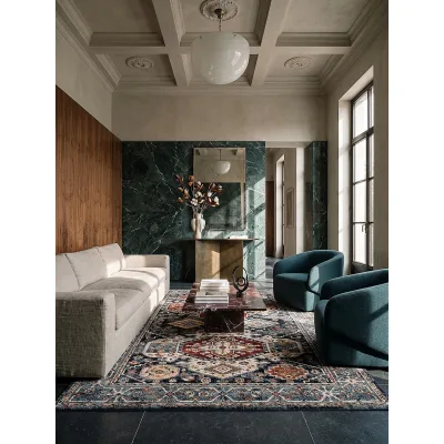 Teppich geometrisch Blau 120 x 170 cm - GLAZERT   Kadima Design