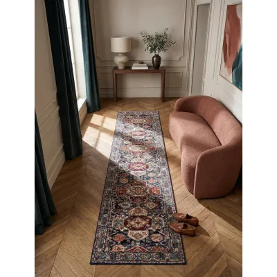Teppich geometrisch Blau 80 x 150 cm - GLAZERT   Kadima Design