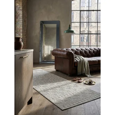 Teppich geometrisch Grau 194 x 290 cm - LEAM   Kadima Design