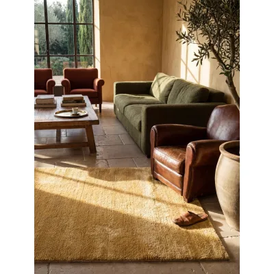 Teppich Hochflor Gold 140x200 cm - ALDAN   Kadima Design