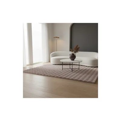 Teppich Hochflor Waschbar NAUDERS in Beige, einfarbig, 80 x 150 cm