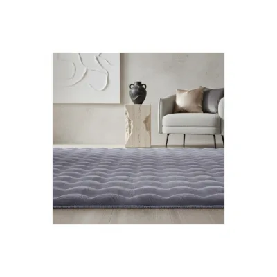 Teppich Hochflor Waschbar NAUDERS in Grau, einfarbig, 80 x 250 cm