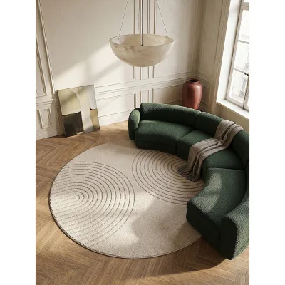 Teppich Kurzflor Beige 120x120 cm - MUOTA   Kadima Design