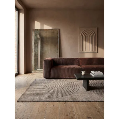 Teppich Kurzflor Braun 240x340 cm - MUOTA   Kadima Design