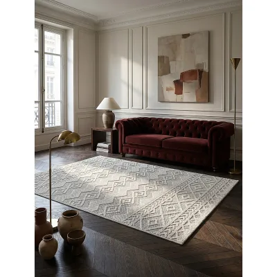 Teppich Kurzflor Creme 160x220 cm - STURA   Kadima Design