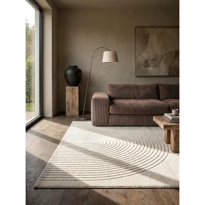 Teppich Kurzflor Creme 200x280 cm - MUOTA   Kadima Design