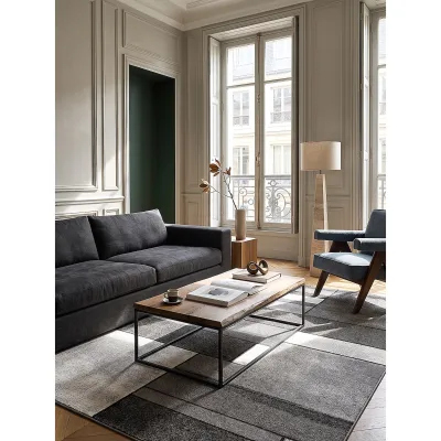 Teppich Kurzflor Grau 120x170 cm - BIENO   Kadima Design