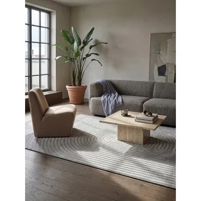 Teppich Kurzflor Grau 240x340 cm - ERESMA   Kadima Design