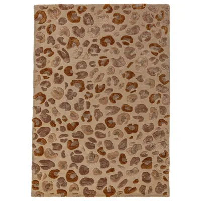 Teppich Leopard Natur 140 x 200 cm - SABLE   Kadima Design