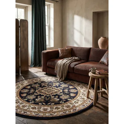 Teppich Orient Dunkelblau Ø133 cm - GLAZERT   Kadima Design