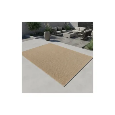 Teppich Outdoor KASBERG in Beige, im Vintage-Stil, aus Polypropylen, 160 x 230 cm