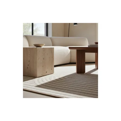 Teppich Outdoor VENTOUX in Beige, im Boho-Stil, 120 x 170 cm