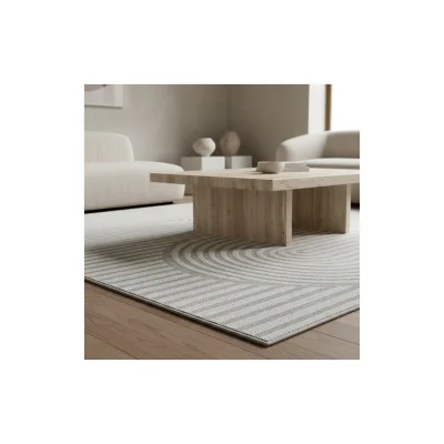 Teppich Outdoor VENTOUX in Grau, im Boho-Stil, 160 x 230 cm