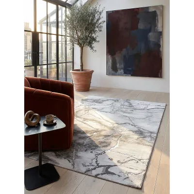 Teppich Polypropylen Grau 120x170 cm - SVEDA   Kadima Design
